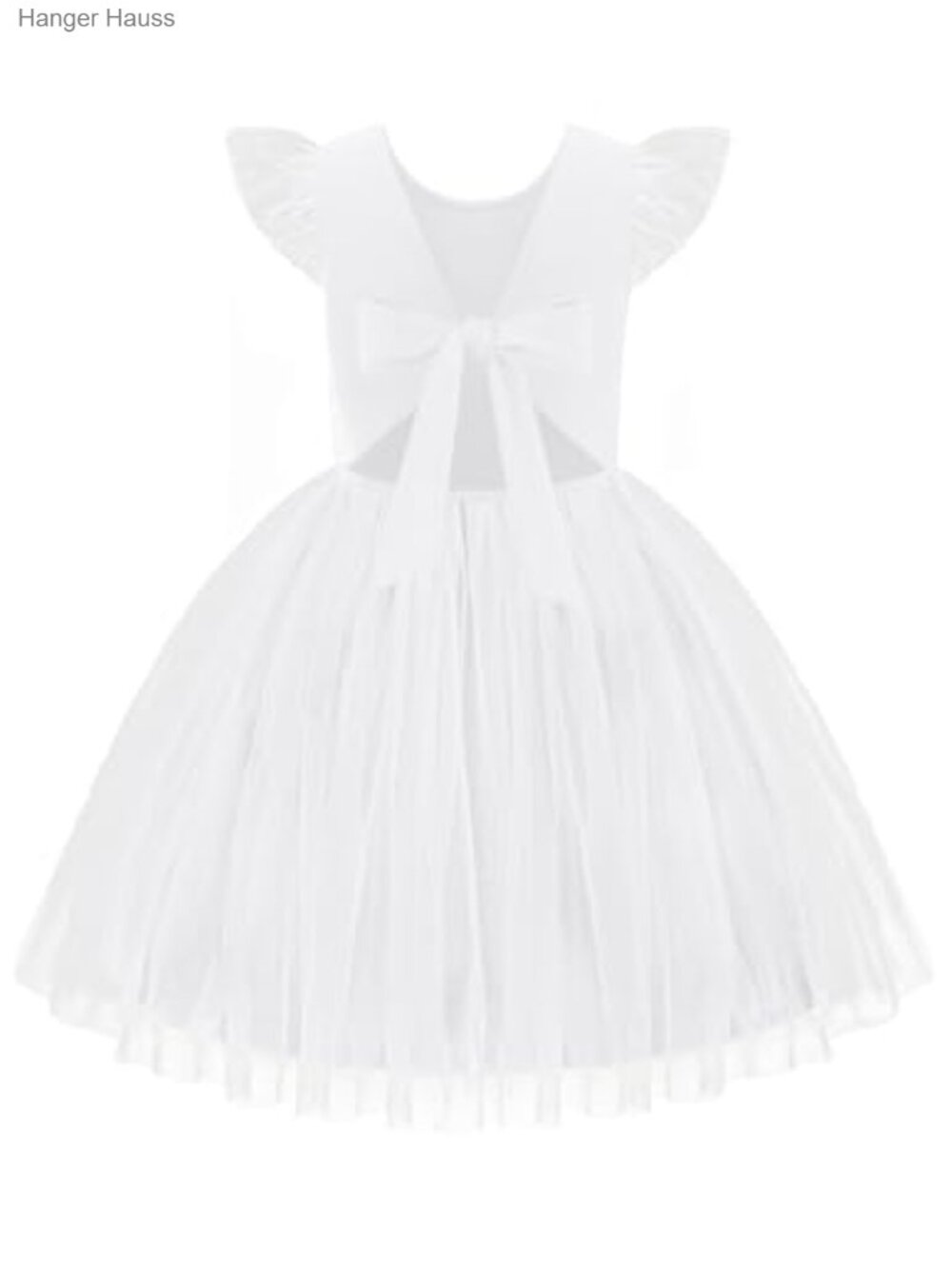 Toddler Girls Tutu Dress Backless Cotton Tulle Birthday Party Dress 2-6Y